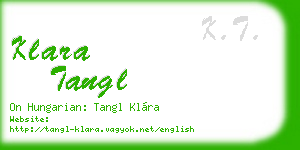 klara tangl business card