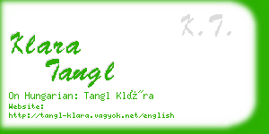 klara tangl business card